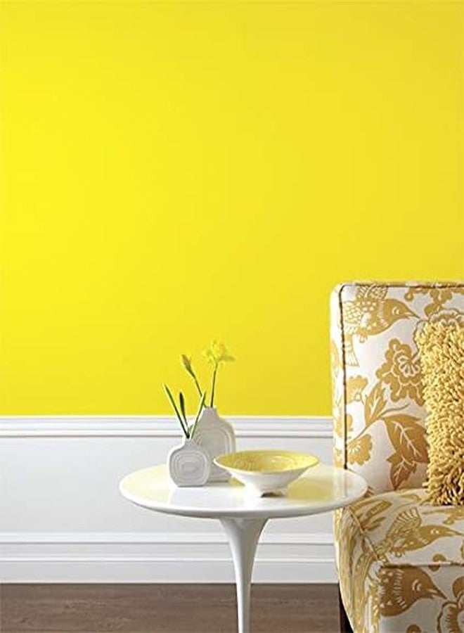 WISDOM 24" x 60" Yellow Peel and Stick Wallpaper Waterproof Solid Yellow Wallpaper Removable Contact Paper Pure Yellow Wall Paper Self Adhesive Wallpaper Yellow - Image 2